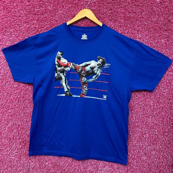 WWE Shawn Michaels The Heartbreak Kid HBK Sweet Chin Music Kick T-Shirt XL - Picture 3 of 4